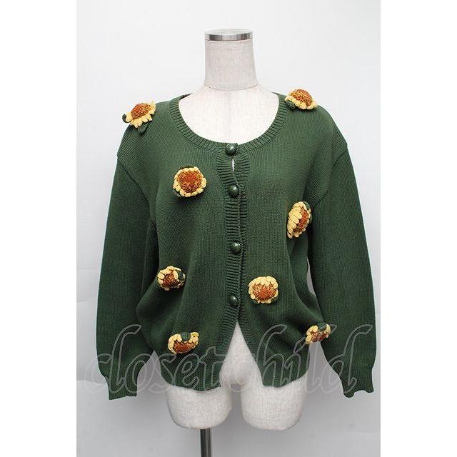 ピンクハウス　ひまわりカーディガン　キナリ セール】 ひまわりモチーフカーディガン （カーディガン・ボレロ