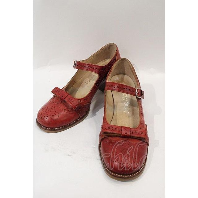 【極美品】ジュンヤワタナベマンピンク レオパード パンプス M メリージェーン Jane Marple / トゥリボンのメリージェーンシューズ M ブラウン