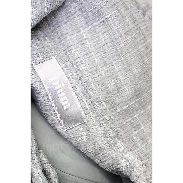 SALE】pium / ドーリーフリルツイードコート グレー T-25-01-24-016-LO 