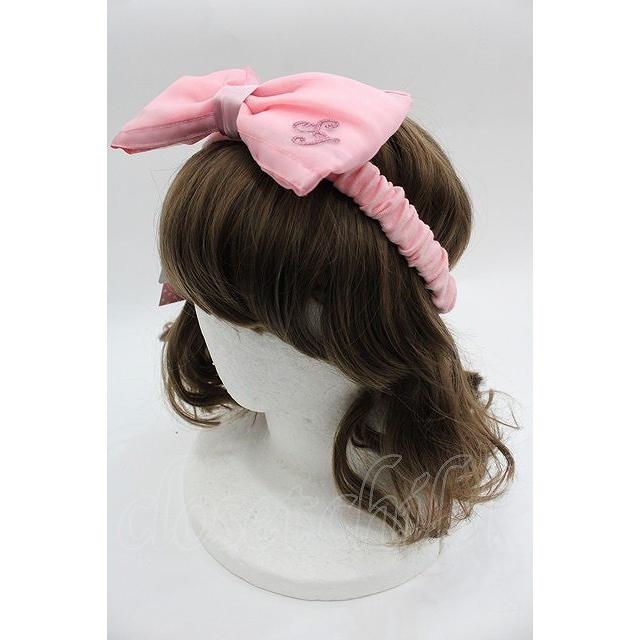 SALE】Shirley Temple / リボンオーガンジーヘアバンド ピンク I-25-03
