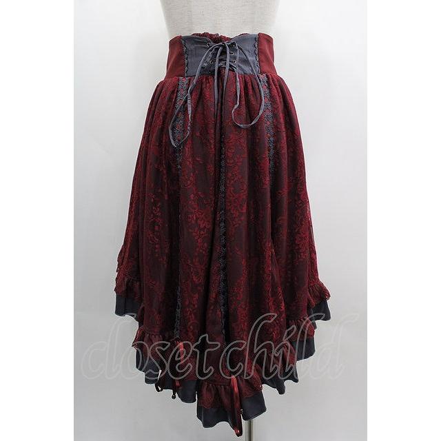 Ozz Croce / レースオーバースカート 赤 I-25-03-12-081-OO-SK-HD-ZI