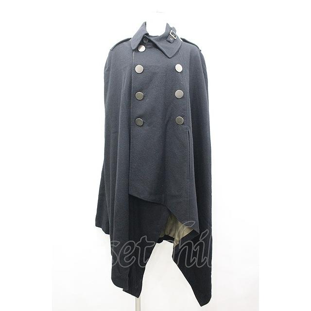 BPN FOR MEN / ダブルボタンケープコート メンズM ブラック I-26-04-10 
