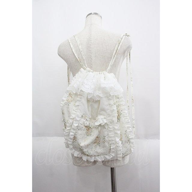 SALE】merry jenny / floralレースナップサック アイボリーX白 I-25