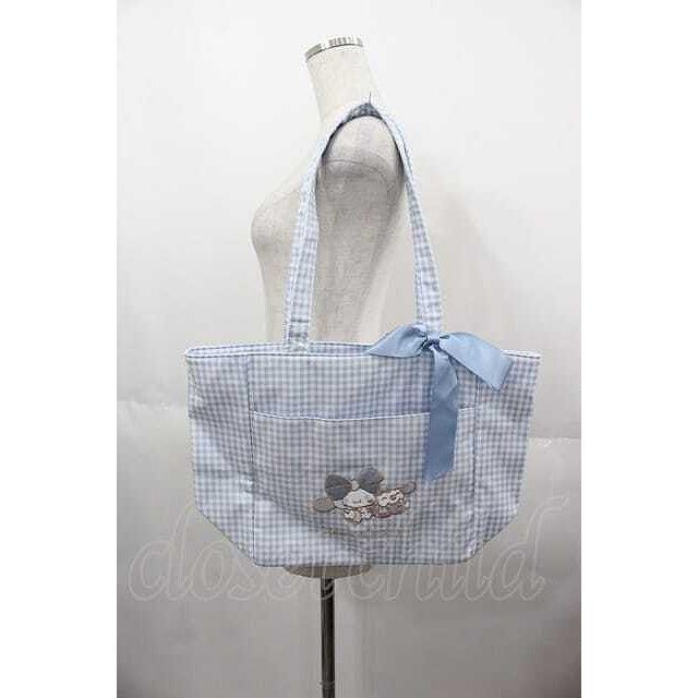 シナモロール & みるく ギンガムチェック　トートバッグ メゾンドフルール レア Maison de FLEUR（メゾンドフルール）の「シナモロール&みるく