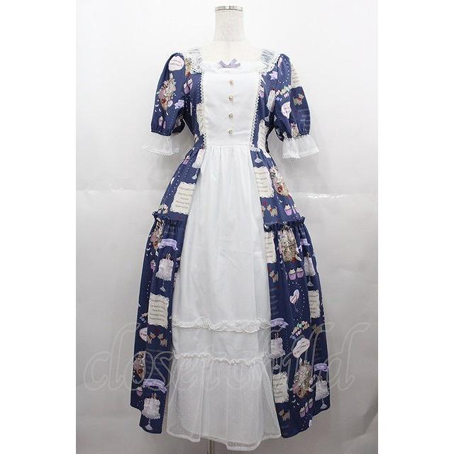 axes femme Kawaii / 10thアニバーサリーワンピース 紺 I-25-07