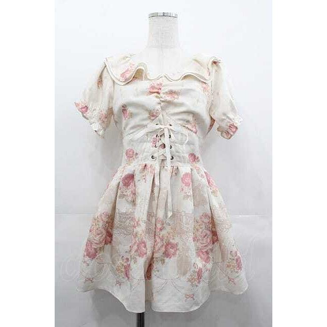 LIZ LISA / シンデレラミニワンピース アイボリーXピンク I-25-07-16