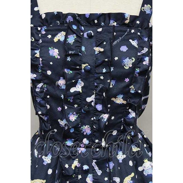 青 axesfemmekawaii サンリオシナモロール ジャンスカ 新品 axes femme Kawaii / シナモロールコラボジャンスカ M ネイビー T-25