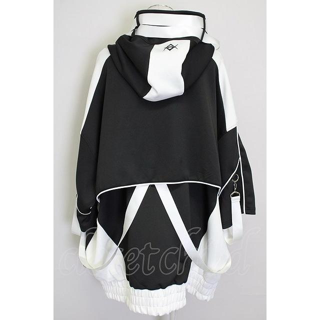 REFLEM サイバー切替 ボリュームネック 半袖ジャージ F ブラック×パープ REFLEM サイバー切替 ボリュームネック 半袖ジャージ F ブラック