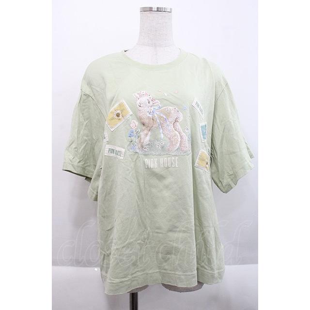 PINK HOUSE / ひつじプリントカットソー ミント I-25-09-21-033-LO-TO