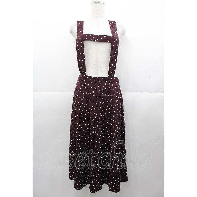 Jane Marple Dans Le Salon / ドットサス付きスカート ボルドーX白 I