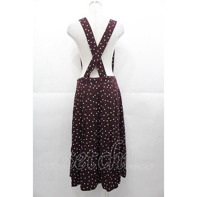 Jane Marple Dans Le Salon / ドットサス付きスカート ボルドーX白 I