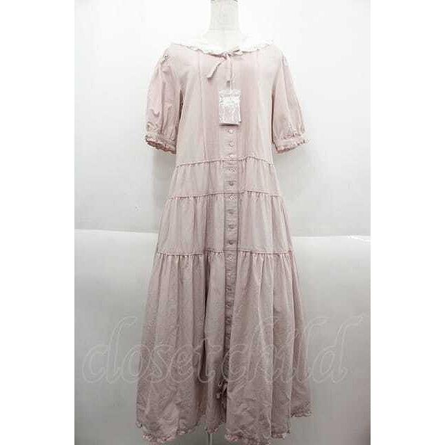 PINK HOUSE / セーラーカラーダンガリーワンピース ピンク I-25-09-13