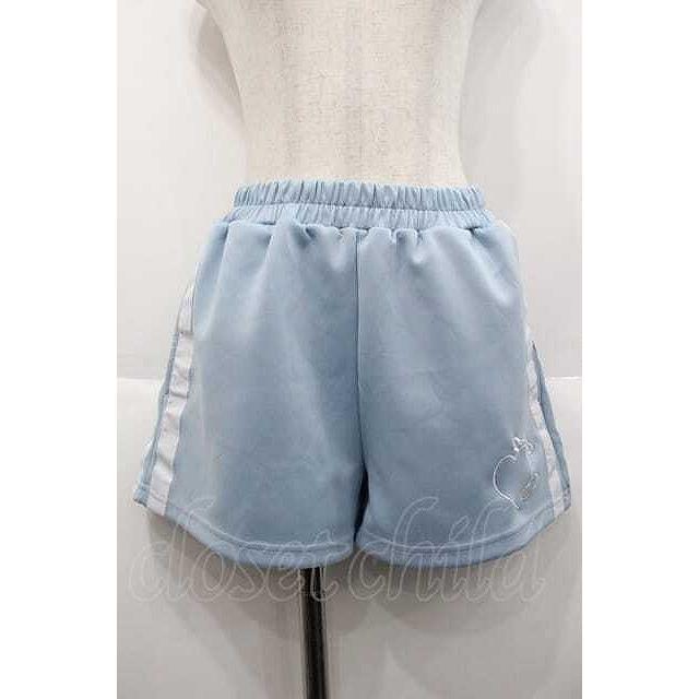 ACDC RAG / 安心、ジャージショートパンツ  サックスＸ白 I-25-10-10-111-PU-PA-SA-ZI | 