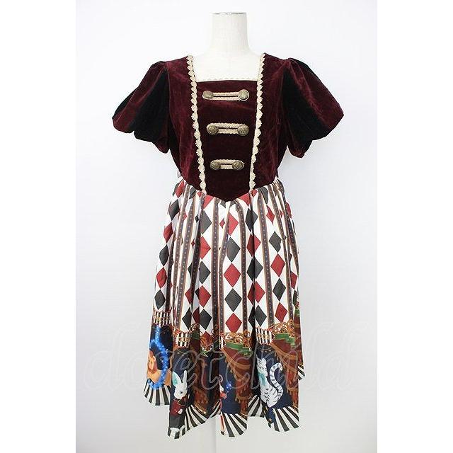 axes femme kawaii / ドールズサーカスワンピース ボルドー T-26-02-20
