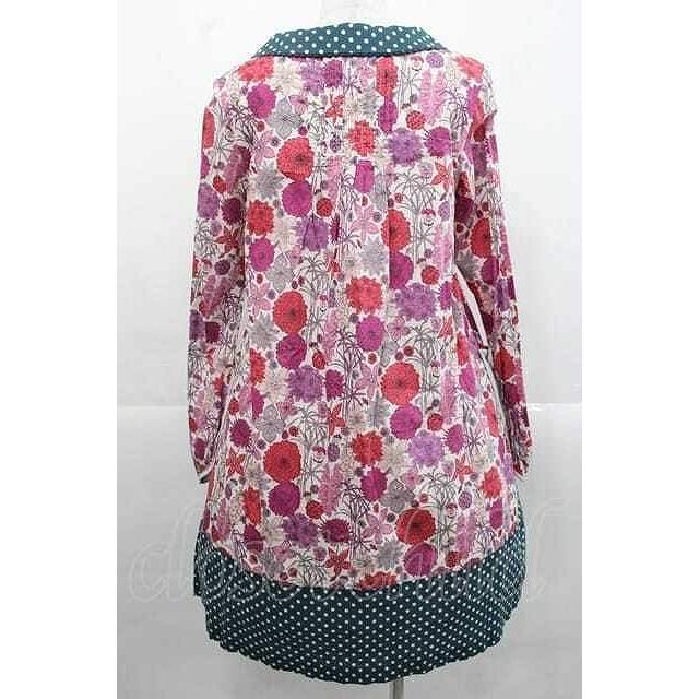 Jane Marple / リバティプリントワンピース M ピンク I-25-11-15-057