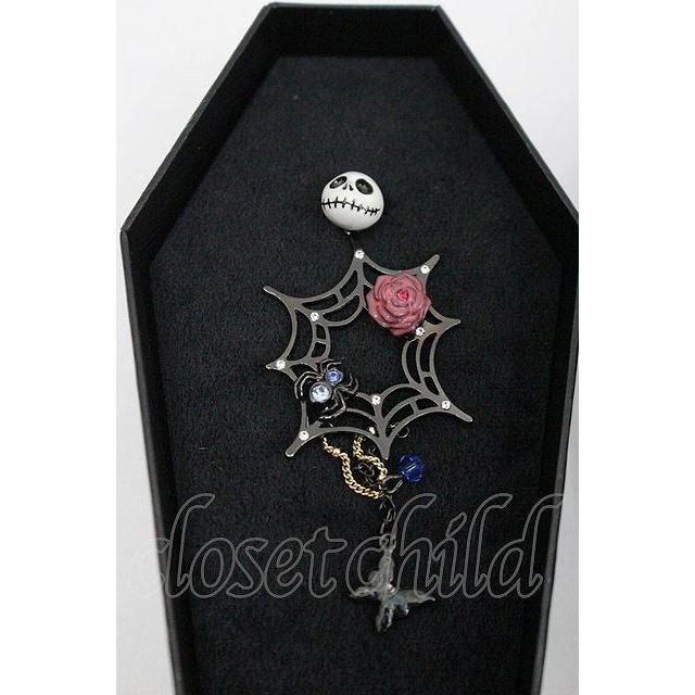 ANNA SUI / ジャック蜘蛛の巣モチーフピアス シルバー I-26-01-26-039 