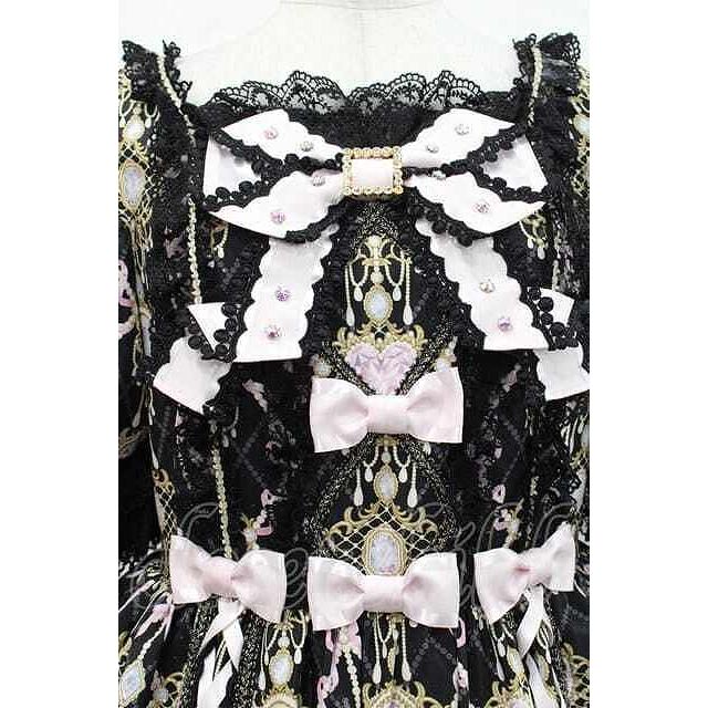 Angelic Pretty / Romantic Jewelry Dress 黒 I-25-11-27-029-AP-OP-SA