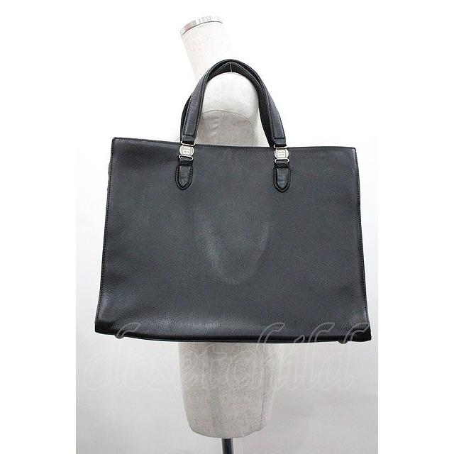 Jean Paul GAULTIER / ロゴ型押しレザーバッグ 黒 I-26-01-18-107-GO