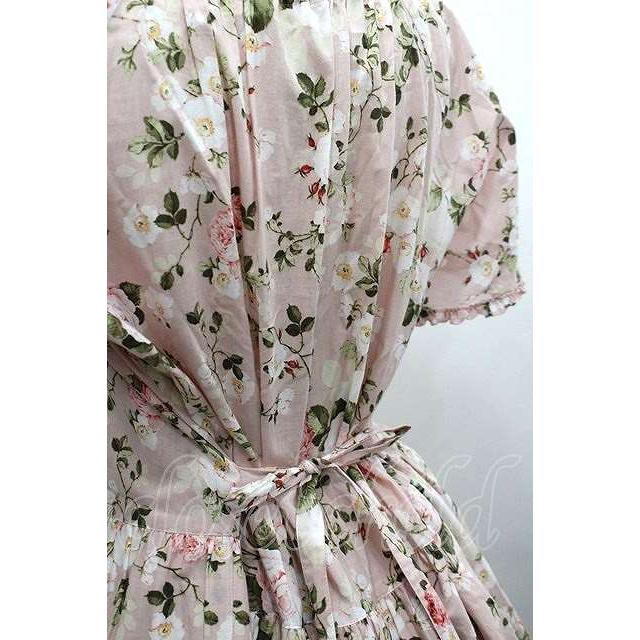 PINK HOUSE / 薔薇の森ミディ丈ワンピース ピンク I-26-03-16-095-LO