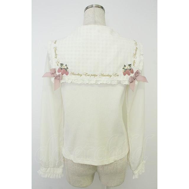 LIZ LISA / Strawberryセーラートップス 白Xピンク T-26-05-31-010-LO