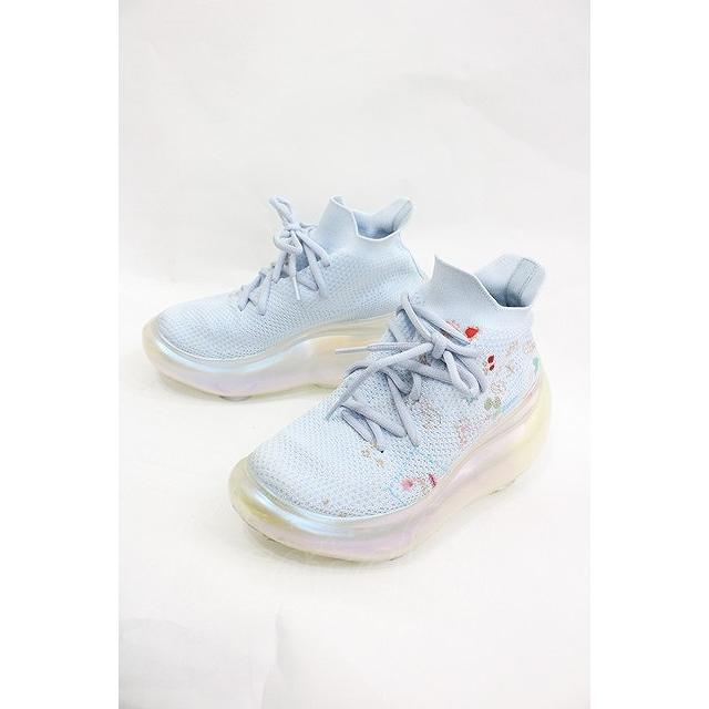 ミキオサカベ　靴 MIKIOSAKABE / JennyFax Hana Embroidery Shoes UK4 サックス I-26-03