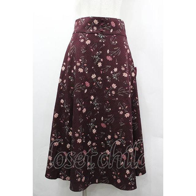 マロニカローズスカート　ボルドー　63cm丈 Hoshibako Works / コスモスハーモニースカート ボルドー I-26-04-20