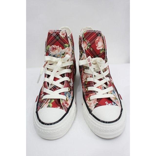PINK HOUSE / CONVERSE X フラワーチェックプリントハイカット