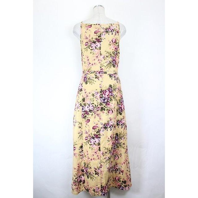 LAURA ASHLEY / 花柄コーデュロイワンピース ベージュ I-26-06-16-078