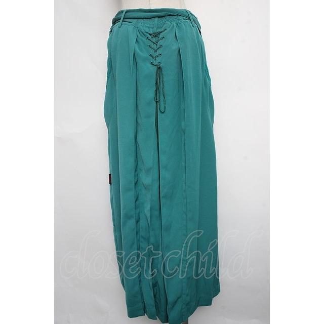 Ozz oneste / レイヤード入袴風ロングスカート グリーン Y-24-05