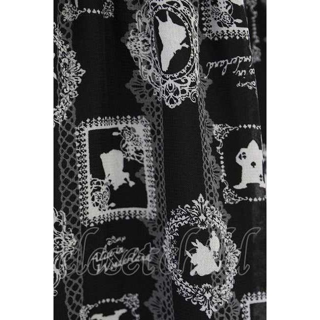axes femme / シルエット柄ワンピース M 黒 T-24-07-11-027-AX-OP-SZ