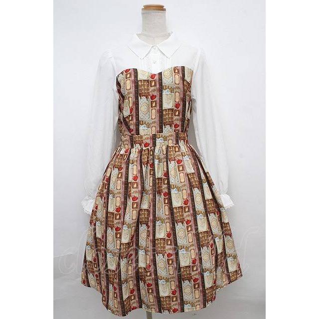 axes femme POETIQUE / ショコラレジメストライプワンピース M 茶 Y240131155AXOPSZZY