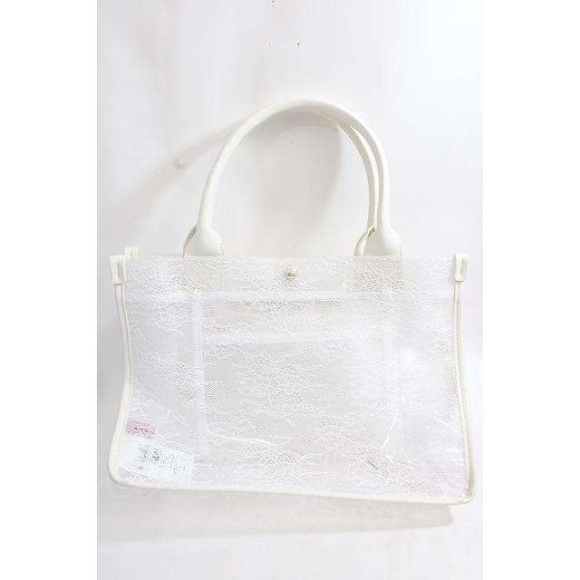 Maison de FLEUR / レースクリアスクエアトートバッグ F アイボリー Y