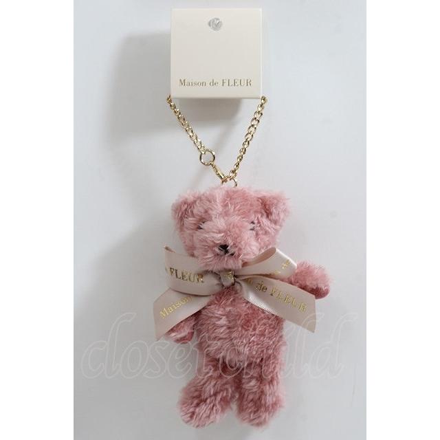 Maison de FLEUR / ストライプクラブ限定ベアチャーム F ピンク Y-24