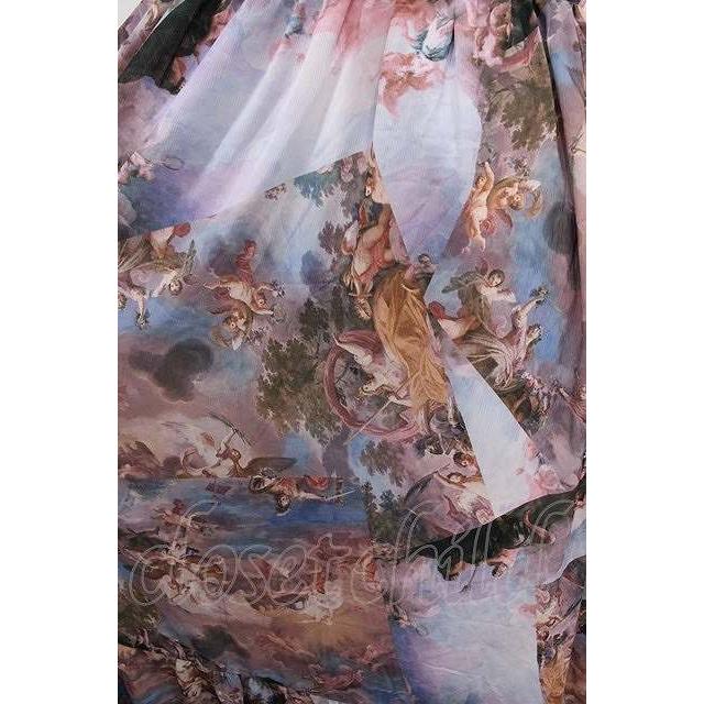 ワンピース　ラベンダー　F 新品 axes femme Nostalgic / 天使柄シャーリングワンピース F ラベンダー Y