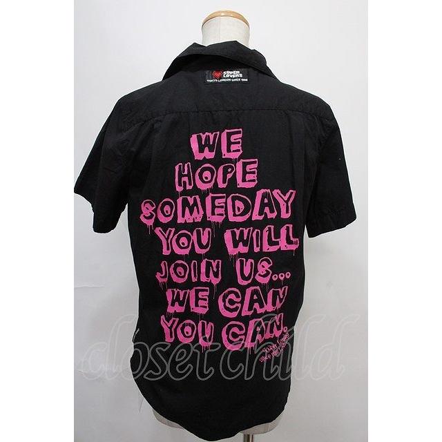SALE】SUPER LOVERS / 半袖シャツ 黒 Y-24-09-02-050-PU-BL-AS-ZT405 