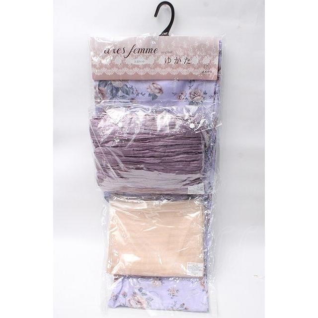 axes femme / オリジナルフラワー柄浴衣 ラベンダー Y-25-05-19-091-AX