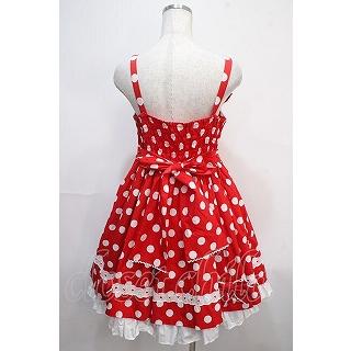 Angelic Pretty / ポルカドットジャンパースカート 赤 Y-25-04 Angelic Pretty / ポルカドットジャンパースカート 赤 Y-25-04