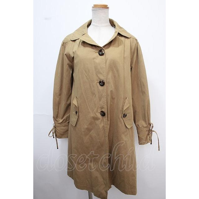 SALE】Fi.n.t / 袖口レースアップギャザーコート ベージュ Y-25-02-06
