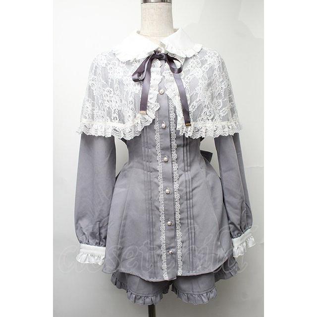 Secret Honey / レースケープ付長袖セットアップ 2 グレー S-25-08-11