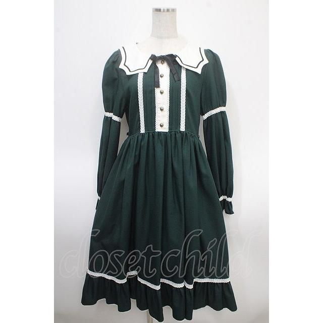 ★美品★ ALICE and the PIRATES ワンピース　膝丈　長袖 ALICE and the PIRATES / Bat Maidワンピース グリーン Y-25-04-23-136