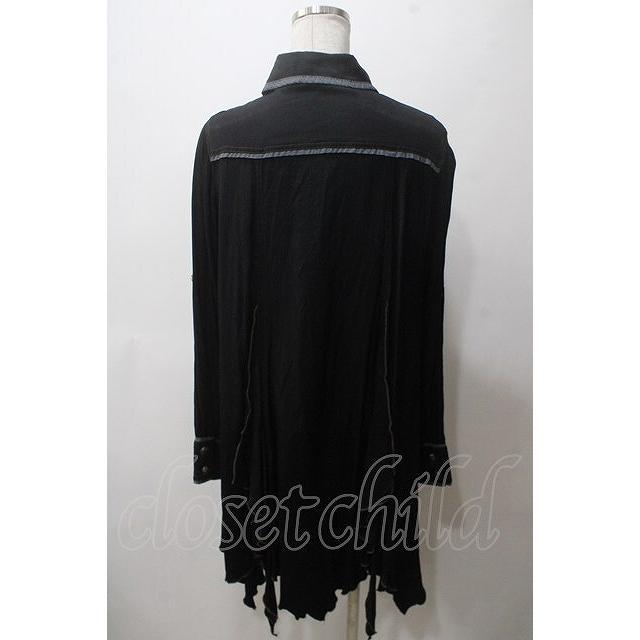 ALGONQUINS ワンピース　シャツ ALGONQUINS / 襟刺繍ヘイレムシャツワンピース F 黒 Y-25-05-19