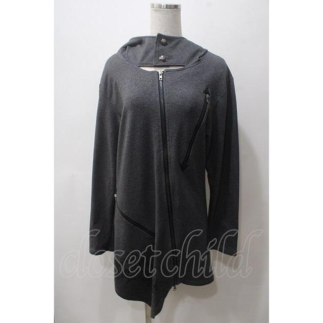 ALGONQUINS / 変形フードロングパーカー グレー Y-25-05-19-062-AL-TO