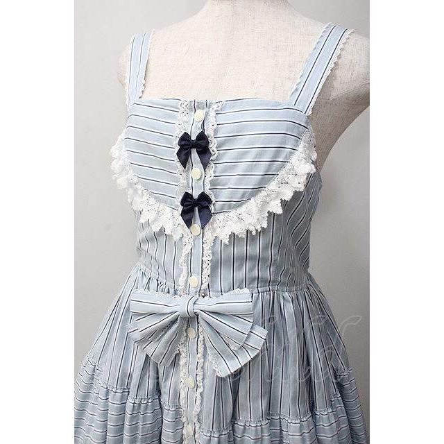 A/P ドビーストライプティアードジャンパースカート&リボンカチューシャ ドビーストライプ | BABY, THE STARS SHINE BRIGHT