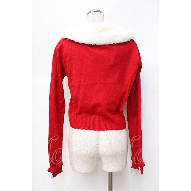 LIZ LISA / 襟付ファーカーディガン 0 アカ Y-25-09-29-170-LO-TO-SZ