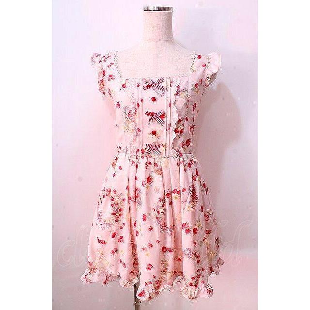 LIZ LISA / ラビットリボン柄ジャンスカ 0 ピンク Y-25-08-26-063-LO