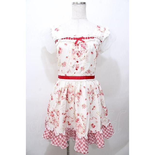 LIZLISA ワンピース 店舗限定　花柄ワンピース　赤 LIZ LISA / Tiny Swan Ballerina柄ワンピース ボルドー I-25-05-19-047