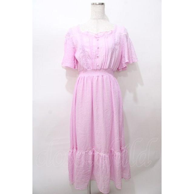 LIZ LISA / ティアードロングワンピース 0 ピンク Y-25-08-13-047-LO