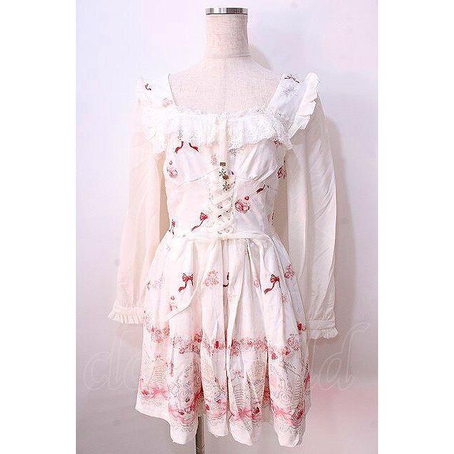 LIZ LISA / スイーツシンデレラ柄ワンピース 0 ホワイト Y-25-08-26