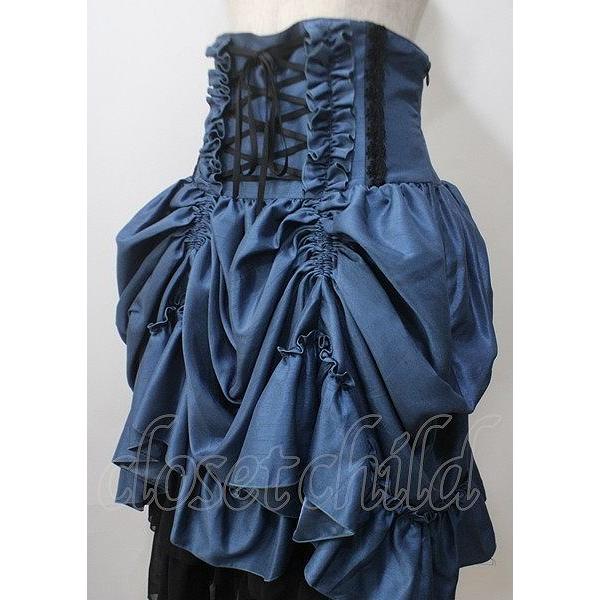 ATELIER PIERROT / バッスルコルセットスカート 青×黒 Y-25-07-06-074