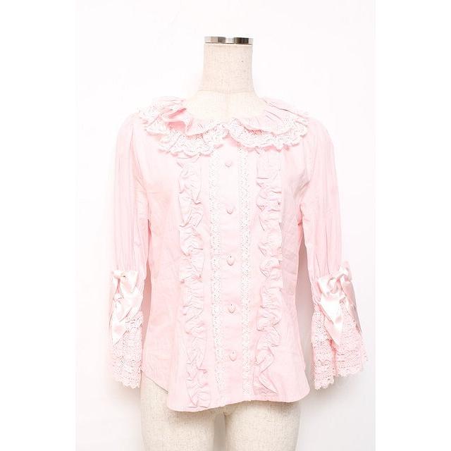 BABY,THE STARS SHINE BRIGHT / フリルフリルブラウス ピンク Y-25-08